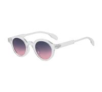 MUTYNE Beliebte kleine runde Sonnenbrille für Damen und Herren, für Outdoor-Fahrten, Reisen, UV400 (klar, grau, rosa)