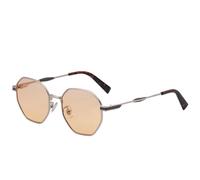 MUTYNE Beliebte Metall-Sonnenbrille im polygonalen Stil für Damen, Trend-Retro-Sonnenbrille für Herren, Outdoor-Reisen, Autofahren, UV400 (Gold Tea)