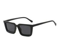 MUTYNE Beliebte Mode Kleine Quadratische Sonnenbrille Damen Herren Retro Outdoor Fahren Reise Sonnenbrille UV400 (Schwarz Grau)