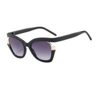 MUTYNE Cat Eye Pearly Sonnenbrille Damen quadratisch Luxus weibliche Sonnenbrille Damen grüne Farbtöne Sommerbrille UV400, schwarz, Einheitsgröße