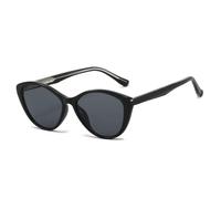 MUTYNE Cat-Eye-Sonnenbrille für Herren, UV400-Schutz, modisches ovales Glas, Punk-Stil für Damen (Schwarz)
