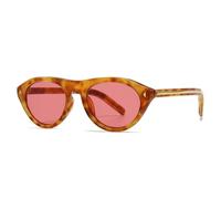 MUTYNE Cat-Eye-Sonnenbrille in Bonbonfarben, Damenmode, ovale Sonnenbrille mit Nieten (Bernsteinrot)