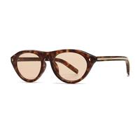 MUTYNE Cat-Eye-Sonnenbrille in Bonbonfarben, Damenmode, ovale Sonnenbrille mit Nieten (Leopardenmuster, Orange)