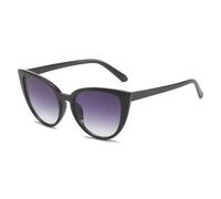 MUTYNE Cat Eye Vintage Sonnenbrille Damen Spiegel Sonnenbrille Weiblich Retro Mode Dreieck Persönlichkeit Sexy,Schwarz,Einheitsgröße