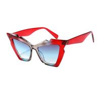 MUTYNE Damen Luxus Übergroße Sonnenbrille Retro Cat Eye Sonnenbrille Modische Bunte Vintage Shades Uv400 (4)