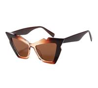 MUTYNE Damen Luxus Übergroße Sonnenbrille Retro Cat Eye Sonnenbrille Modische Bunte Vintage Shades Uv400 (2)