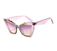 MUTYNE Damen Luxus Übergroße Sonnenbrille Retro Cat Eye Sonnenbrille Modische Bunte Vintage Shades Uv400 (3)