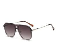 MUTYNE Fashion Square Damen-Sonnenbrille, Trend, Luxus, großer Rahmen, Herren, Outdoor, Reisen, Autofahren, UV400 (Grau, Farbverlauf Grau)