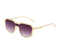 MUTYNE Geometrische Oversize-Sonnenbrille für Damen und Herren, Retro-Stil, quadratisches, unregelmäßiges Metallgestell, dunkle Gläser, modische Brille mit UV-Schutz, C8, Einheitsgröße