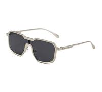 MUTYNE Geometrische Oversize-Sonnenbrille für Damen und Herren, Retro-Stil, quadratisches, unregelmäßiges Metallgestell, dunkle Gläser, modische Brille mit UV-Schutz, C9, Einheitsgröße