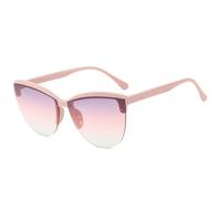 MUTYNE Halbrahmen-Sonnenbrille mit Katzenaugen-Motiv, für Damen und Herren, klassisch, fürs Autofahren im Freien, Sommer, Reisen, Sonnenbrille, UV400 (Pink, Lila, Pink)