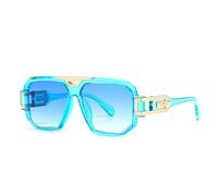 MUTYNE Luxus-Sonnenbrille für Herren, Vintage, übergroße Brillen, männliche Schattierungen, Uv400-Fahrbrille, Blau, Einheitsgröße