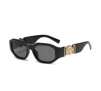 MUTYNE Klassisch-modische Vintage-Sonnenbrille mit kleinem Rahmen, quadratisch, für Herren und Damen, luxuriöse, trendige Sonnenbrille, Punk-Sonnenbrille, UV400, Schwarz, Einheitsgröße