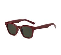 MUTYNE Klassische Retro-Sonnenbrille im quadratischen Stil für Damen und Herren, lässige Reise-Sonnenbrille, Jelly-Farbbrille (Rot-Grau)