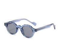 MUTYNE Klassische runde Sonnenbrille für Damen und Herren, Nieten, geeignet für normale Dekoration, UV400 (Blaugrau)