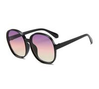 MUTYNE Klassische runde Sonnenbrille mit großem Rahmen für Damen und Herren, klassische Outdoor-Sportarten, Sommer-Reise-Sonnenbrille, UV400 (Schwarz, Grau, Gelb)