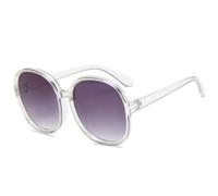 MUTYNE Klassische runde Sonnenbrille mit großem Rahmen für Damen und Herren, klassische Outdoor-Sport-Sonnenbrille für Sommerreisen, UV400 (klares Grau)