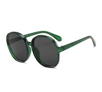 MUTYNE Klassische runde Sonnenbrille mit großem Rahmen für Damen und Herren, klassische Outdoor-Sport-Sonnenbrille für Sommerreisen, UV400 (Grüngrau)