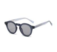 MUTYNE Klassische runde Vintage-Sonnenbrille für Damen und Herren, Metall, UV-Schutz 400, Reise-Sonnenschutz (Blau-Grau)