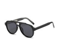 MUTYNE Klassische Sonnenbrille für Damen und Herren, Fahrbrille, Acetat, Metallkern (Schwarz/Grau)