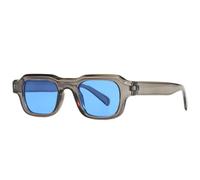 MUTYNE Klassische Sonnenbrille mit kleinem quadratischem Rahmen für Damen und Herren, Retro, luxuriös, fürs Autofahren im Freien, modische Party-Sonnenbrille, UV400 (graublau)