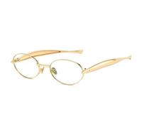 MUTYNE Kleine ovale Sonnenbrille für Damen, stylisch, modisch, Metallbügel (transparent)