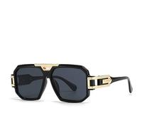 MUTYNE Luxus-Sonnenbrille für Herren, quadratisch, großer Rahmen, Spiegel, Farbverlauf, klare Gläser, Metallschirme, Anti-Blaulicht, UV400, 093 c1, Einheitsgröße