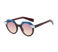 MUTYNE Luxus-Sonnenbrille im Polygon-Design für Damen, modisch, Retro, rund, für Herren, Outdoor, Reisen, Angeln, UV400 (rot, rosa, Tee)