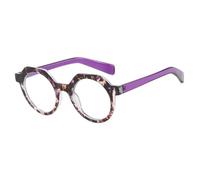 MUTYNE Luxus-Sonnenbrille im Polygon-Design für Damen, modisch, Retro, rund, für Herren, Outdoor, Reisen, Angeln, UV400 (lila Blume, klar)