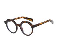 MUTYNE Luxus-Sonnenbrille im Polygon-Design für Damen, modisch, Retro, rund, für Herren, Outdoor, Reisen, Angeln, UV400 (Leopardenmuster, transparent)