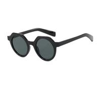MUTYNE Luxus-Sonnenbrille im Polygon-Stil für Damen, modisch, Retro, rund, für Herren, Outdoor, Reisen, Angeln, UV400 (schwarz/grau)