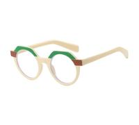 MUTYNE Luxus-Sonnenbrille im Polygon-Stil für Damen, modisch, Retro, rund, für Herren, Outdoor, Reisen, Angeln, UV400 (Beige, klar)