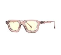 MUTYNE Mehrfarbige Sonnenbrille, modisch, für draußen, quadratischer Rahmen, Vintage, Freizeit, Komfort-Sonnenbrille (Pink)