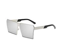 MUTYNE Metall quadratische Sonnenbrille Damen Herren Mode Big Frame Goggle Sonnenbrille Damen Vintage Brillen, 16, Einheitsgröße