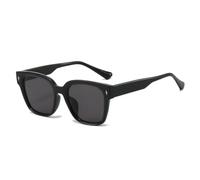 MUTYNE Metallkern-Sonnenbrille im quadratischen Design, Damen- und Herrenbrille (Schwarz/Grau)