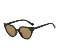 MUTYNE Mode Cat Eye Glitter Damen Sonnenbrille Retro Luxus Herren Sonnenbrille Outdoor Reise Schatten UV400 (Schwarz Braun)