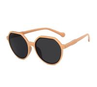 MUTYNE Mode Luxus Oval Sonnenbrille Frauen Vintage Big Frame Männer Brillen Fahren Reise UV400 (Rosa Grau)