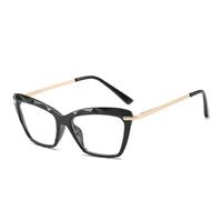 MUTYNE Mode Vintage Brillengestell Damen Übergroße Klare Quadratische Brille Damen Transparente Linse Brillen Weiblich,Schwarz,Einheitsgröße