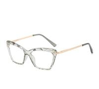 MUTYNE Mode Vintage Brillengestell Damen Übergroße Klare Quadratische Brille Damen Transparente Linse Brillen Weiblich,Grau,Einheitsgröße