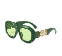 MUTYNE Mode Vintage kleine quadratische Sonnenbrille Frauen Männer Retro Rechteck Sonnenbrille weiblich UV400, grün, Einheitsgröße