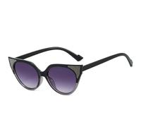 MUTYNE Modische Cat Eye Glitter Damen Sonnenbrille Retro Luxus Herren Sonnenbrille Outdoor Reise Schatten UV400 (Schwarz Farbverlauf Grau)