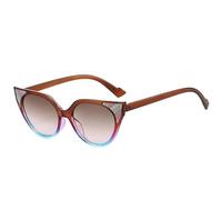 MUTYNE Modische Cat Eye Glitzer Damen Sonnenbrille Retro Luxus Herren Sonnenbrille Outdoor Reise Schatten UV400 (Braun Tee Pink)