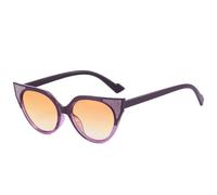 MUTYNE Modische Cat Eye Glitzer Damen Sonnenbrille Retro Luxus Herren Sonnenbrille Outdoor Reise Schatten UV400 (Lila Gelb)