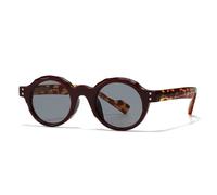 MUTYNE Modische Herren-Sonnenbrille im Punk-Stil mit runden Acetat-Nieten, UV400-Retro-Stil, trendige Damen-Sonnenbrille (C3 Wine Reed Black)