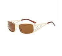 MUTYNE Modische, hohle Sonnenbrille aus Metall für Damen und Herren, Retro-Stil, UV-Schutz 400, Freizeit/Urlaub (C2Tea)