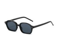 MUTYNE Modische kleine ovale Sonnenbrille für Damen in Jelly-Farben, UV-Schutz 400, modische Herren-Sonnenbrille mit Farbverlauf und Punk-Nieten (Schwarz)