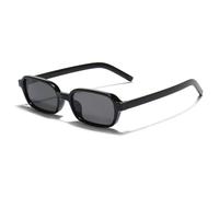 MUTYNE Modische kleine rechteckige Sonnenbrille für Damen, UV400, Leopardenmuster, Punk-Sonnenbrille für Herren (C1 Schwarz)