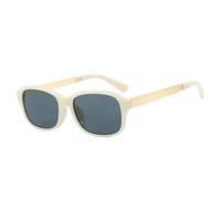 MUTYNE Modische, luxuriöse, quadratische Sonnenbrille für Damen, trendig, Vintage, klassisch, für Herren, UV400 (Beige, klar)