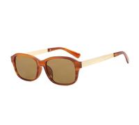 MUTYNE Modische, luxuriöse, quadratische Sonnenbrille für Damen, trendig, Vintage, klassisch, für Herren, Autofahren, UV400 (Orange Tea)