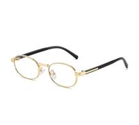 MUTYNE Modische ovale Sonnenbrille für Damen, Luxus-Sonnenschutz, UV400, Metallrahmen, Retro (transparent)
